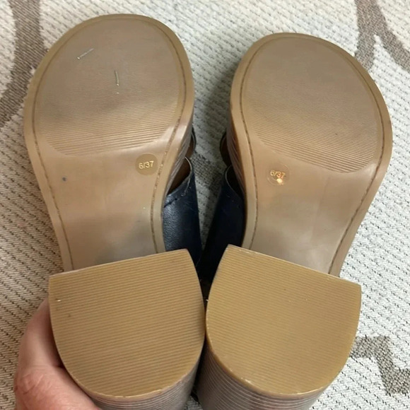 Lucky Brand Delmie leather Backstrap High Heel Sandals platform, NWOT - Picture 11 of 17